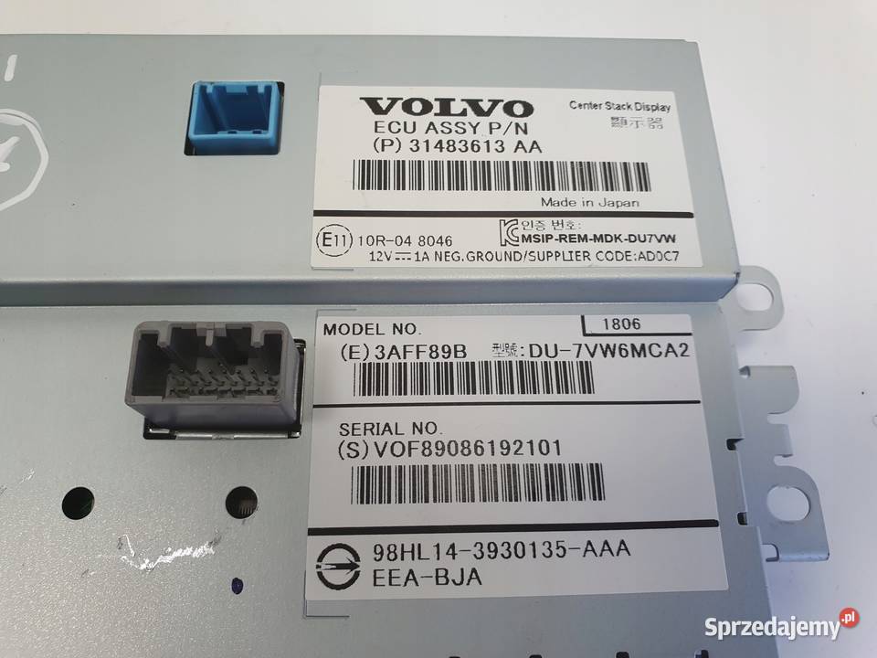 Volvo V40 II lift EKRAN NAWIGACJI Wyświetlacz Janów