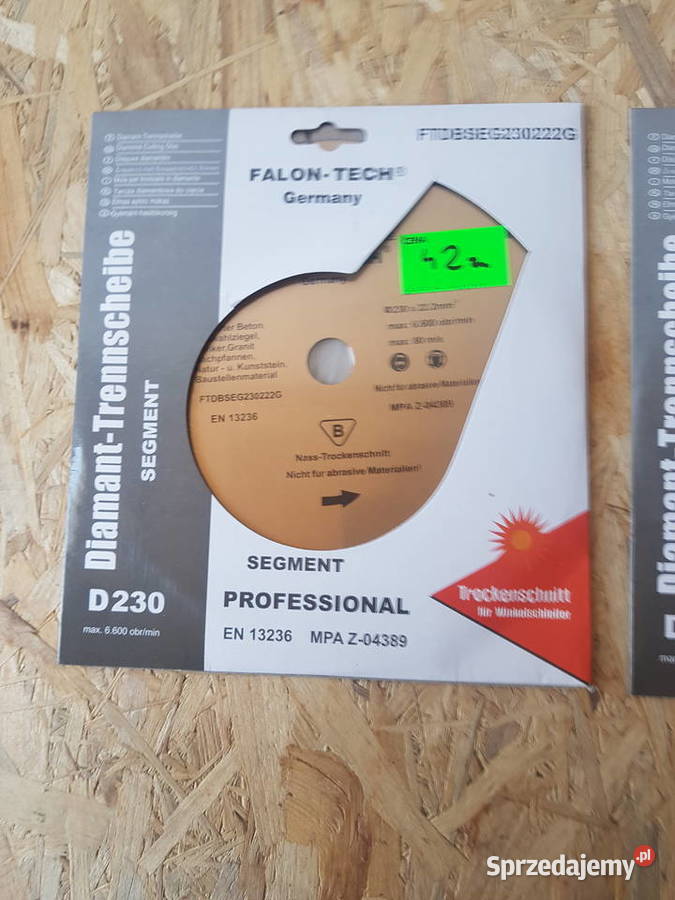 TARCZA DIAMENTOWA 230 x 222 SEGMENT FALON TECH Głogowa sprzedam