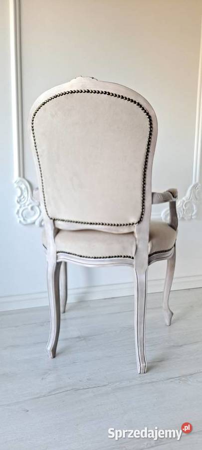 Stylowy patynowany fotel Ludwik Shabby Chic Fotele