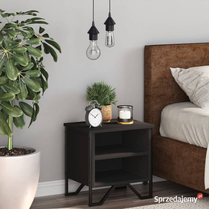 Szafka nocna czarna 40x30x40 materiał Nocne Warszawa