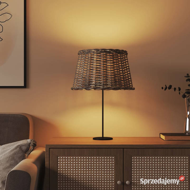 Klosz do lampy brązowy 45x28 wiklina WM364394 Warszawa