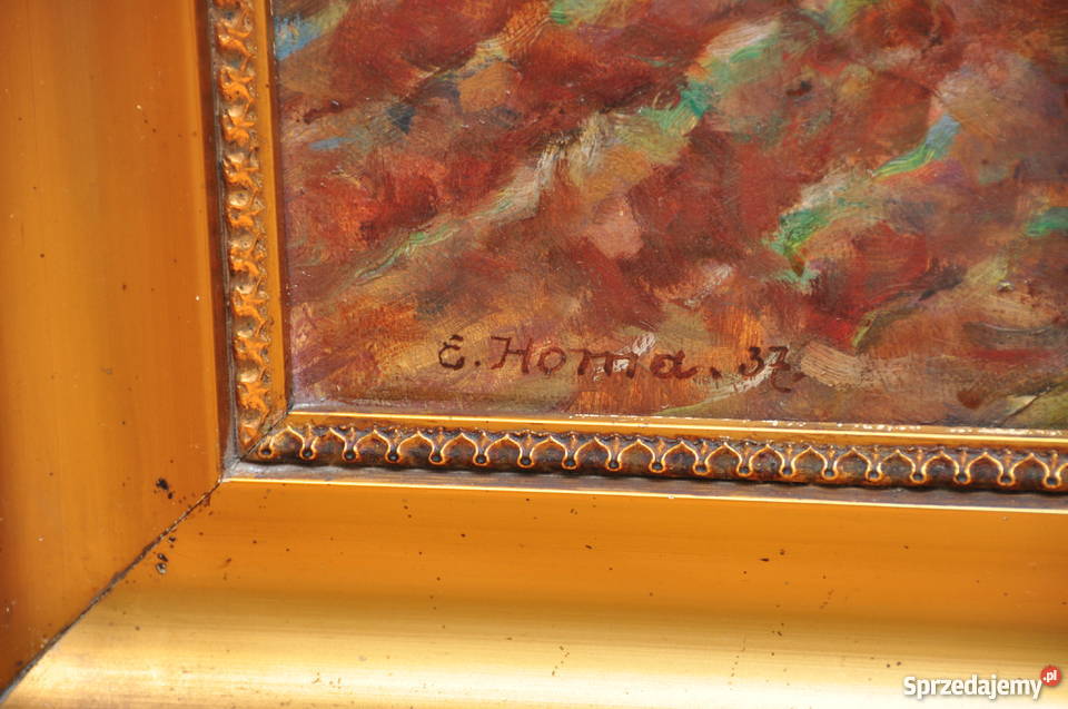 JEDYNY ORYGINALNY OBRAZ OLEJNY PEJZAŻ E HOMA
