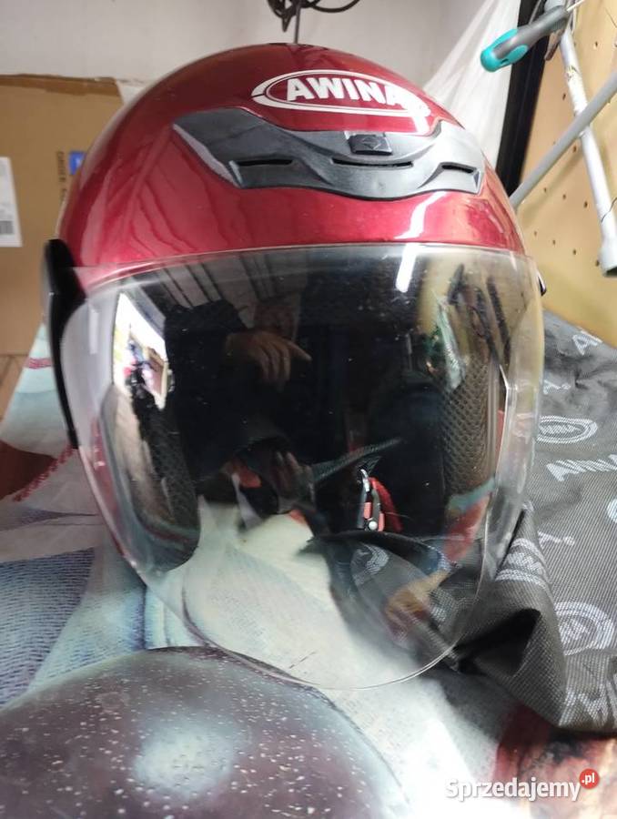 Kask otwartyskuter Quad czerwony M5960