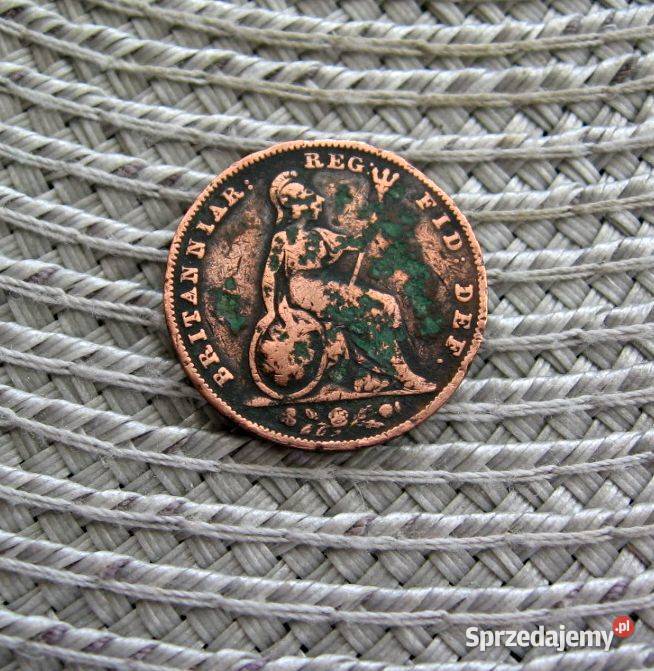 Wielka Brytania 1 Farting 1838r wielkopolskie Kalisz