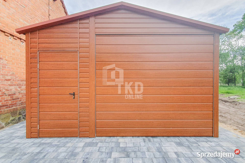 Garaż Blaszany 45x6m Brama Uchylna Drzwi Okno Poznań