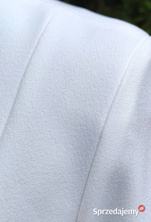 Biała elegancka narzutka żakiet marynarka 40 L Szczecin