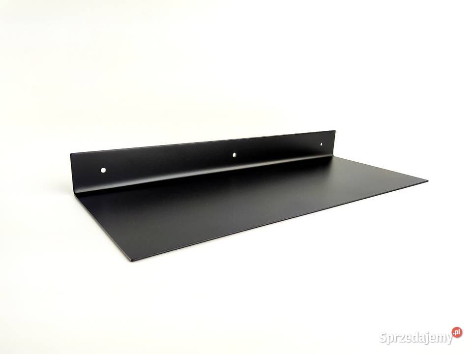 Półka metalowa czarna wisząca 40 cm loftowa