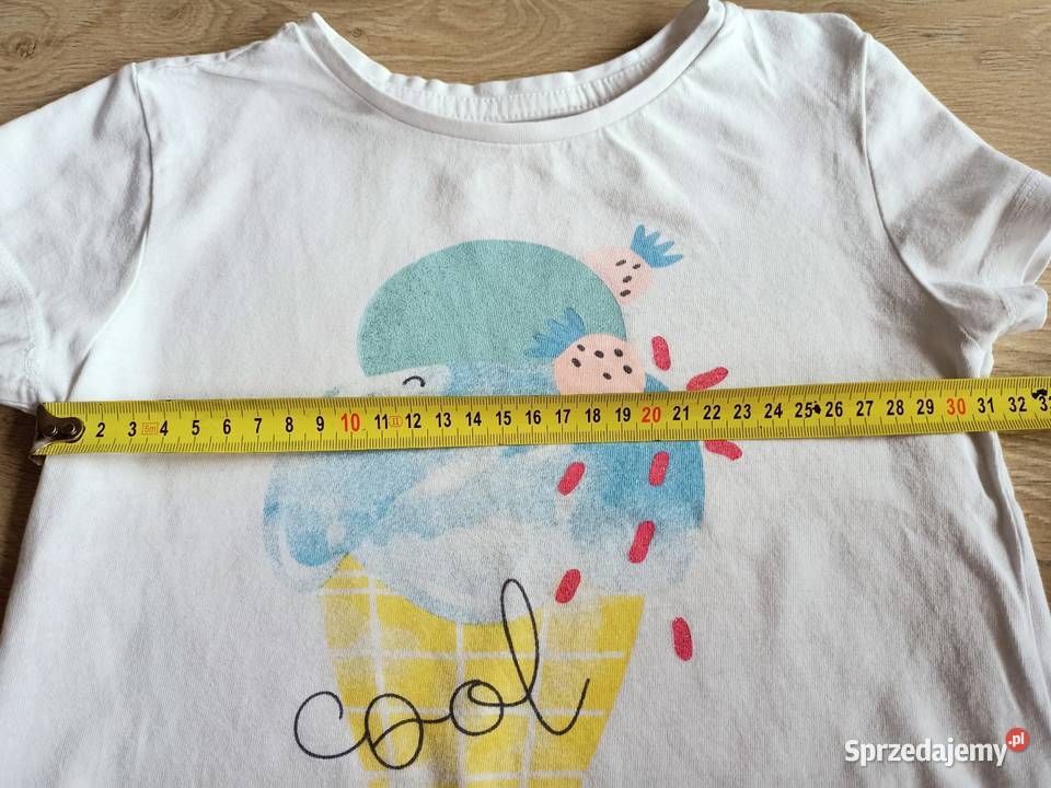 Tshirt koszulka dziewczęca biała 116 sprzedam