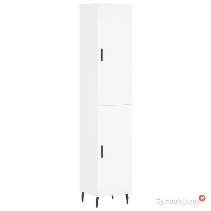 Wysoka szafka biała 345x34x180 materiał Meble