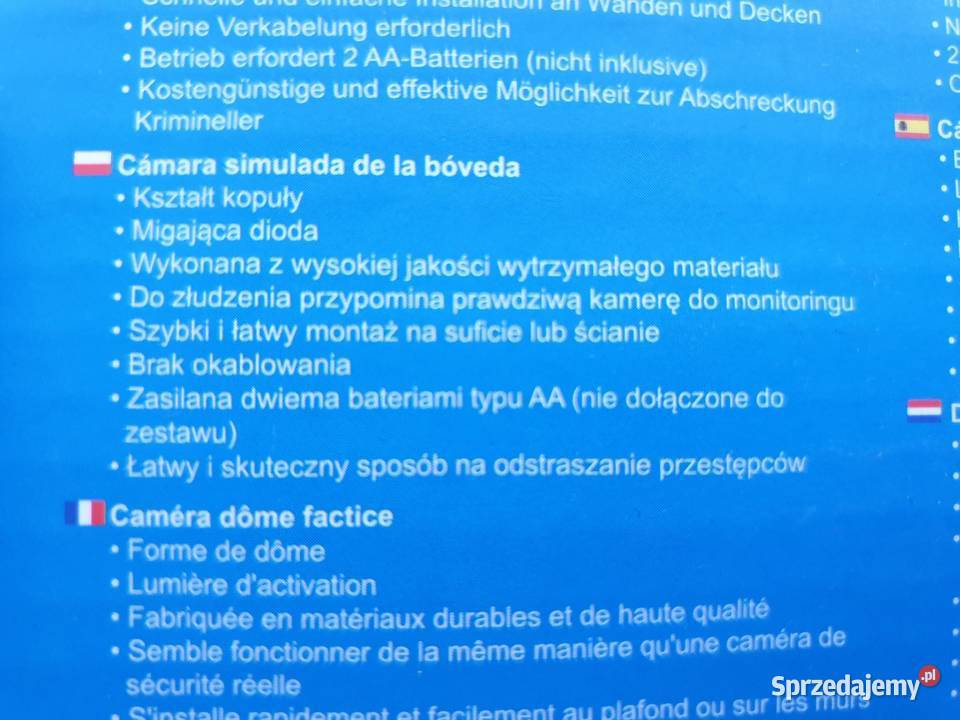 Atrapa Kamery Kopułowej Logilink świętokrzyskie Staszów sprzedam