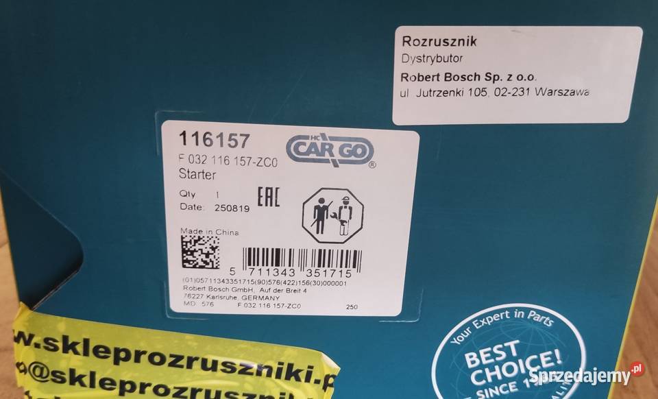 Rozrusznik FordVolvo Bosch HCCARGO 116157 Marki sprzedam