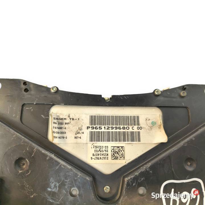 LICZNIK ZEGARY P9651299680 Peugeot 307 16 20 HDI lubelskie Chełm