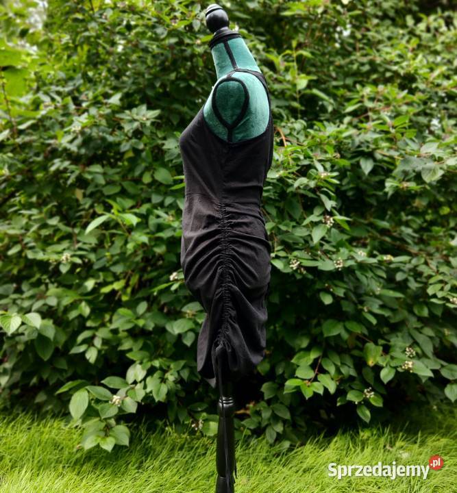 Czarna sukienka Nelly 42 XL 40 L bawełna czerń Szczecin