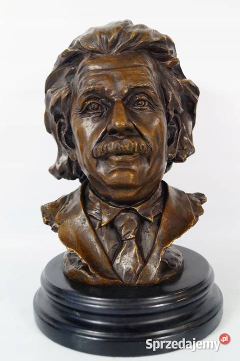 ALBERT EINSTEIN Popiersie Figura z Brązu Antyki Gizałki