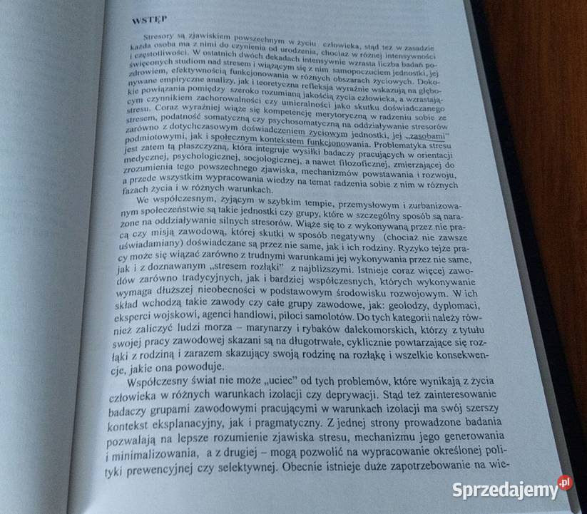 Stres w izolacji morskiej psychospołeczne Gdańsk sprzedam
