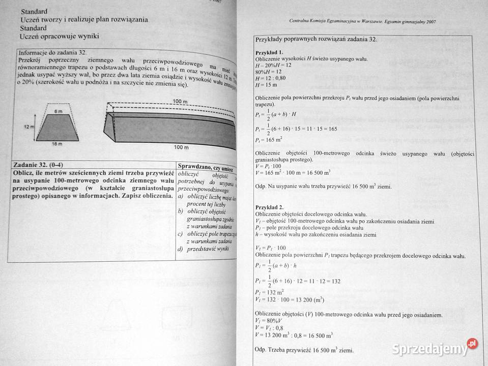 Egzamin Gimnazjalny Blok matematyczno Rok wydania 2011 lubelskie