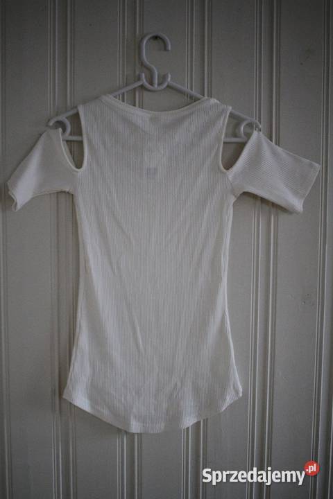 biały top HM xs 34 cold shoulder odkryte ramiona kujawsko-pomorskie Inowrocław