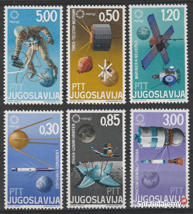 JUGOSŁAWIA EXPO KOSMOS 1967 CZYSTE łódzkie Łódź