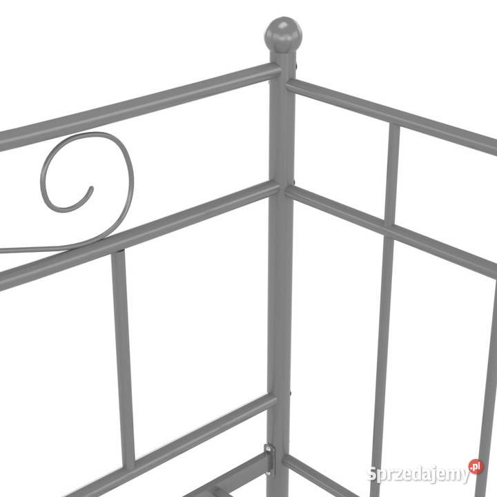 Sofa z wysuwaną ramą łóżka szara metalowa 90x200 Warszawa