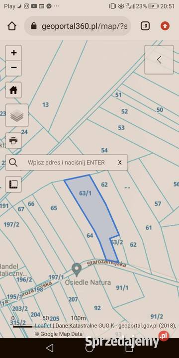 Działka centrum wydane warunki zabudowy Sprzedaż Tomaszów Lubelski sprzedam