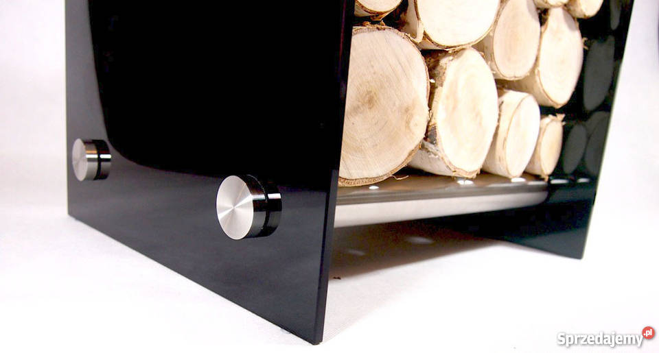 Stojak na drewno kominkowe CZARNY EKSKLUZYWNY czarny Kraków