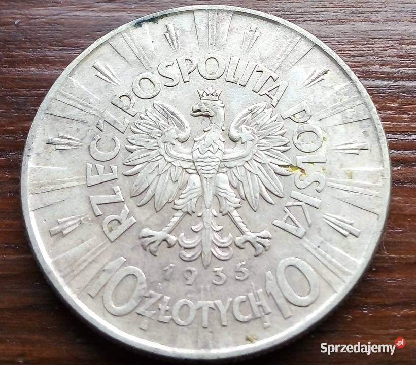 POLSKA10 1935 r SREBRO 750JÓZEF PILSUDSKI Numizmatyka Legionowo
