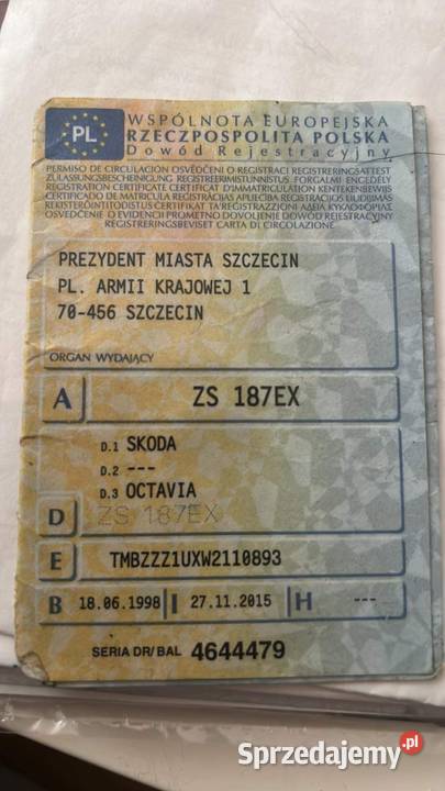 Skoda Octavia 16 SR Klimatyzacja 102KM zachodniopomorskie Szczecin