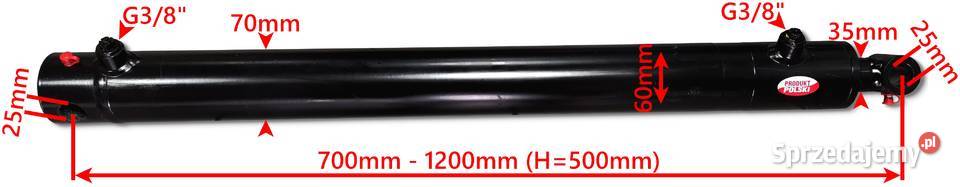 Siłownik Hydrauliczny SMT1G 60x35 SKOK 500 2STR Rolnictwo Solec Kujawski