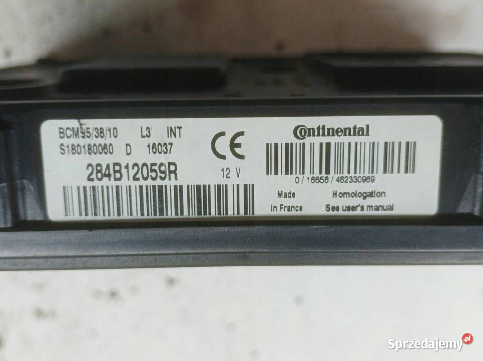 MODUŁ BCM 284B12059R Renault Megane III 20082016 Rok produkcji 2016 sprzedam