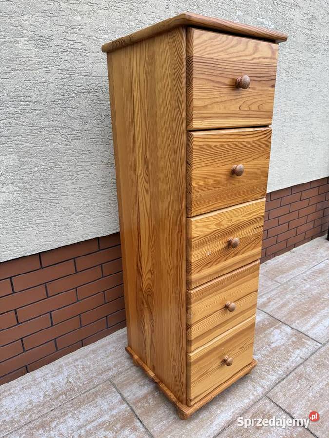 Szafka z szufladami drewniana sosnowa słupek Sulbiny sprzedam