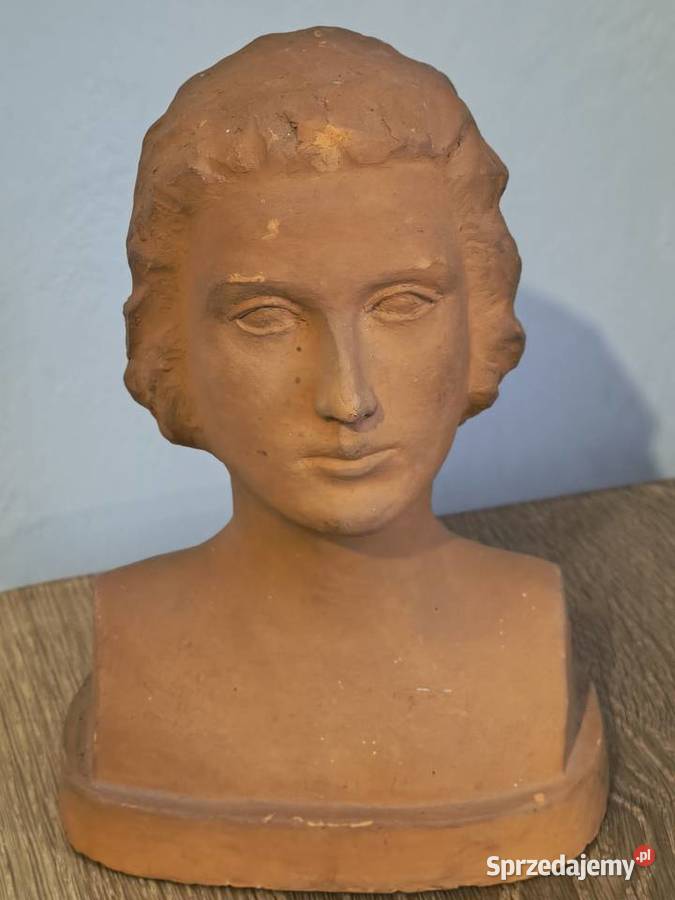 rzeźba figurka popiersie kobiety glina Piotrówek sprzedam