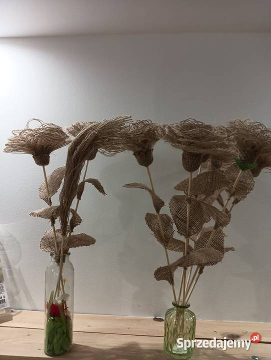 Kwiaty z naturalnej juty beżowy Skawina