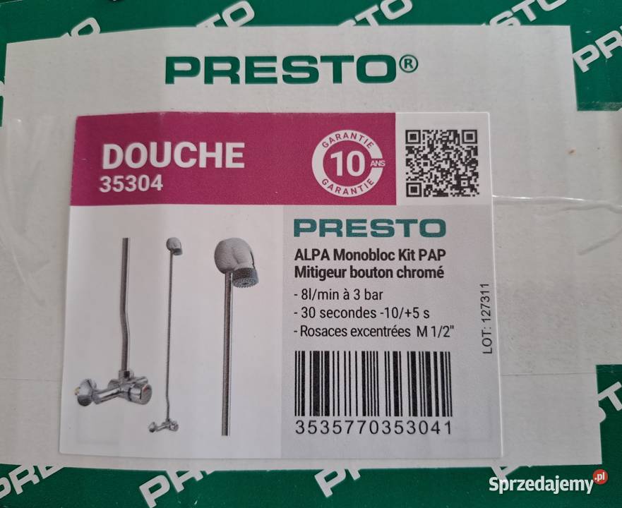 Sprzedam baterie prysznicowe PRESTO Gryfino