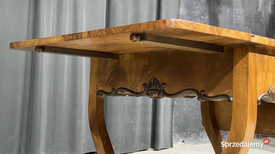 Stół z szufladami w stylu Biedermeier klapiak Meble Gryfice