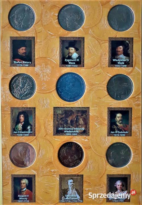 27 monet Fischer Komplet Królów Polskich Ełk sprzedam