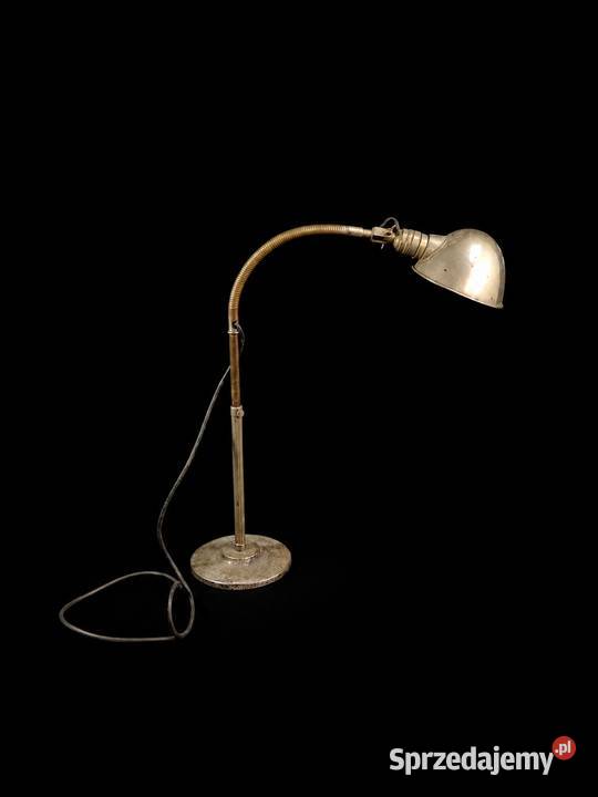 Industrialna Lampa Biurkowa Gęsia Szyja Lata 30 Poddębice sprzedam