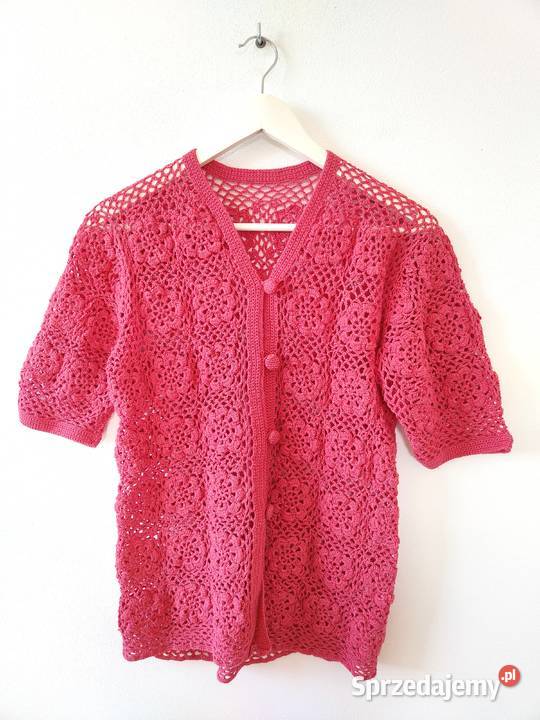 Ażurkowa bluzka Ażur Kamizelka Vintage 38 40 Rozmiar 38(M) Jasło
