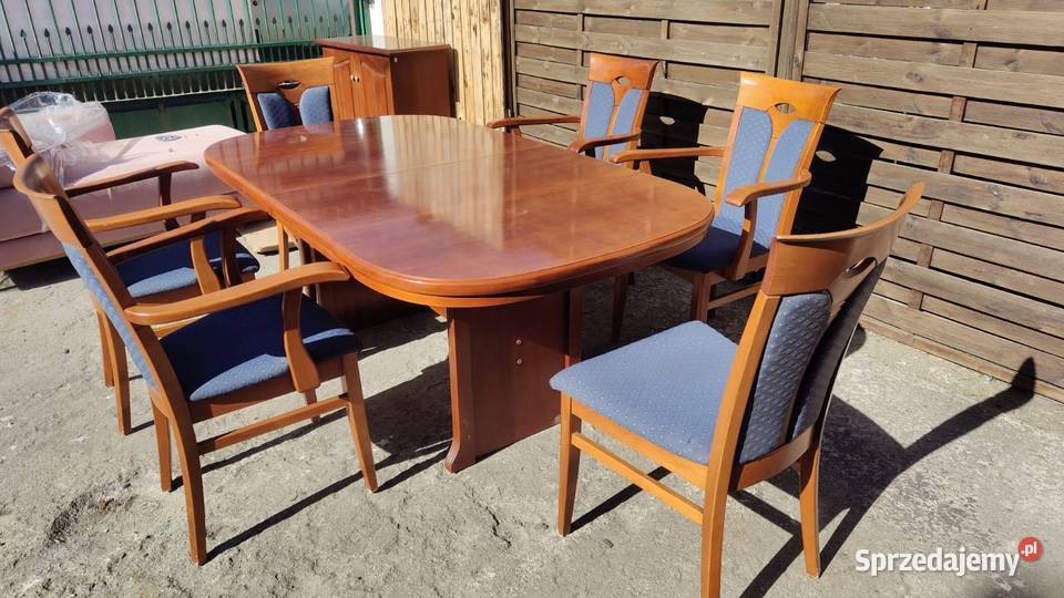 Stół KLOSE rozkładany duży do 360 6 krzeseł Warszawa