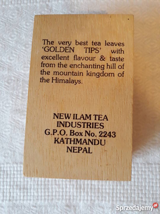 Drewniane pudełko na herbatę Nepal pomorskie Gdańsk