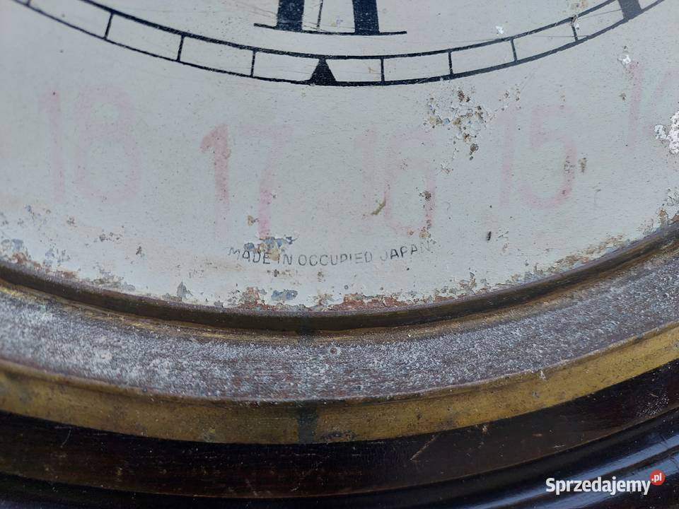 250 Stary zegar ścienny Trade Mark Zanzibar Antyki