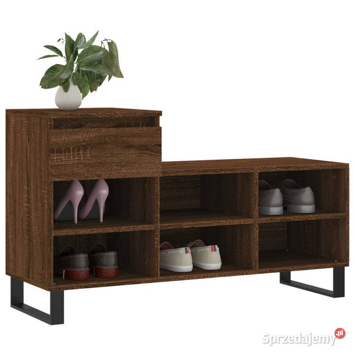 Szafka na buty brązowy dąb 102x36x60 WM831379 Warszawa sprzedam