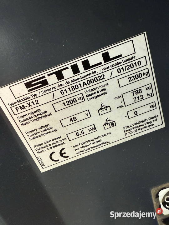wózek elektryczny retrak STILL FMX12 Triplex łódzkie Działoszyn