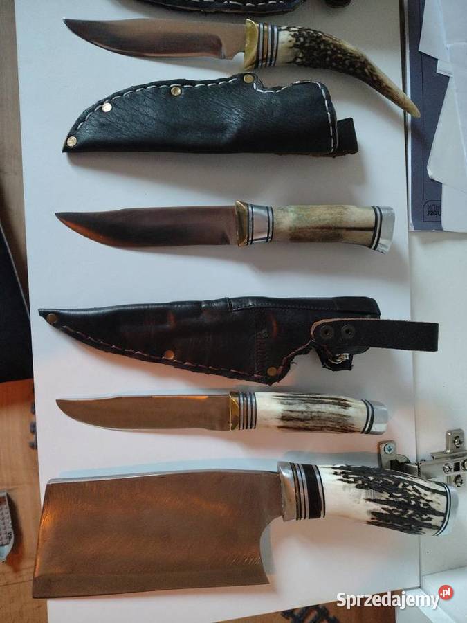 Noże myśliwskie rękojeść z porozy