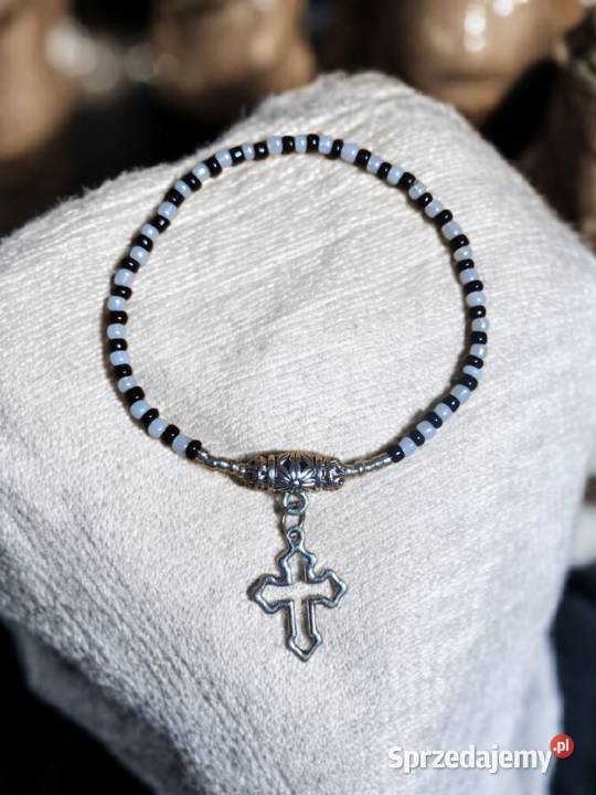 Bransoletka z koralików 3 warstwowa z zawieszka Bransoletki