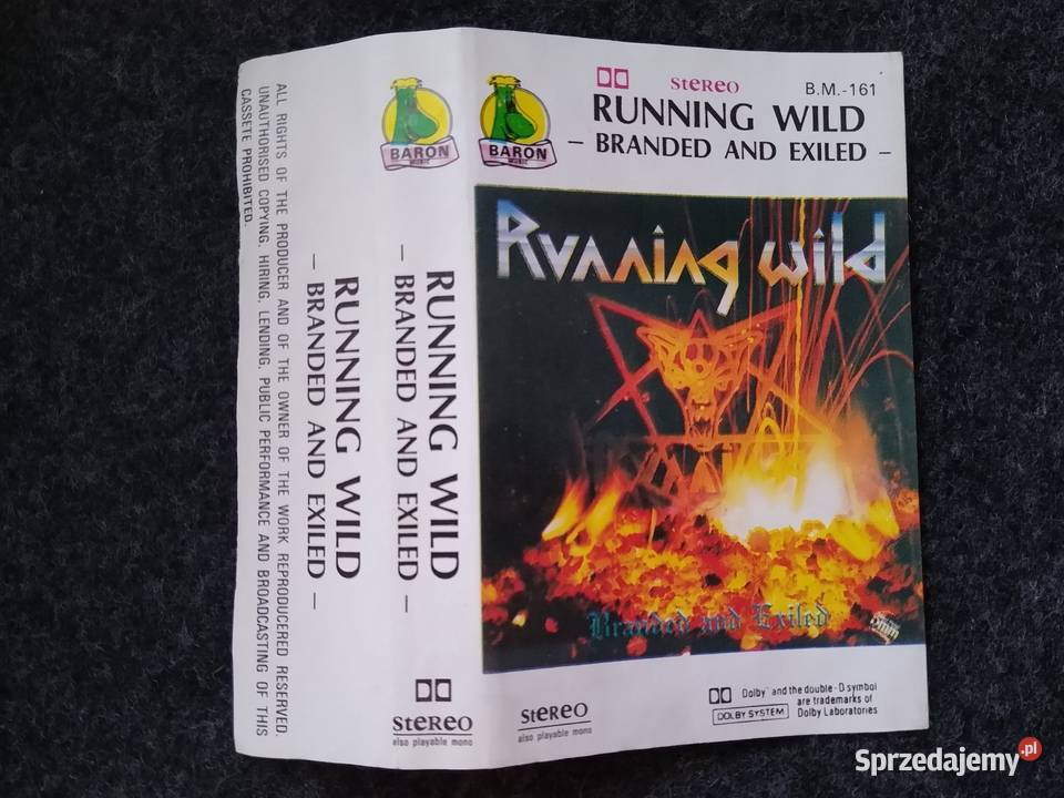 MC cassette cover RUNNING WILD BRANDED AND Gdańsk