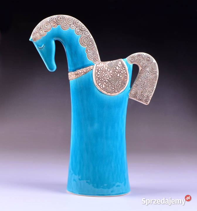 Koń Figurka konia Koń ceramiczny Wyposażenie wnętrz Choczewo