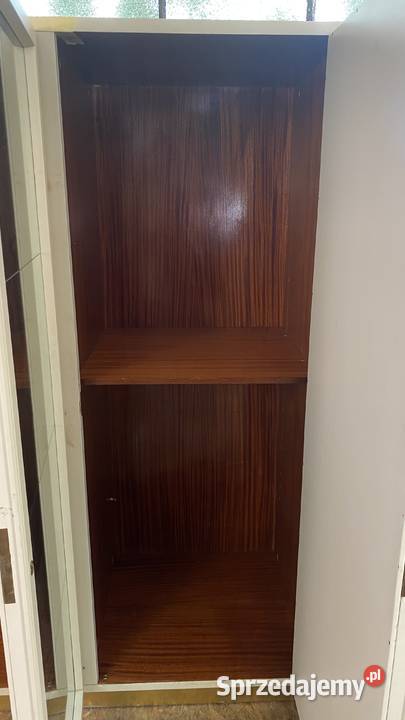 Biała szafa pięciodrzwiowa z lustrami Gryfice