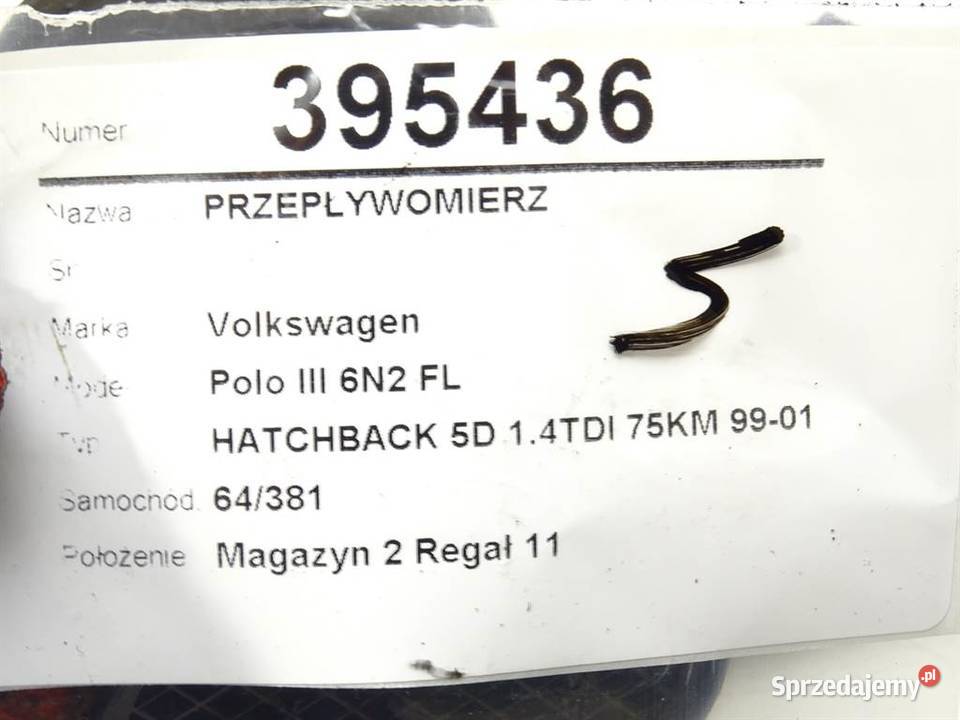PRZEPŁYWOMIERZ VW POLO 0281002318 14 75 9901