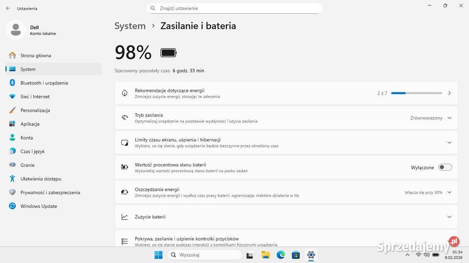 Dell 3340 laptop Intel i5 ram 8GB SSD WiFi BT Kraków