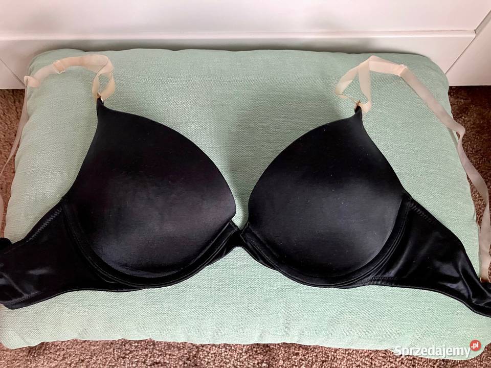 Czarny biustonosz Victorias Secret 80B very sexy Nisko